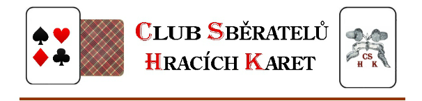 CLUB SBĚRATELŮ HRACÍCH KARET z.s.